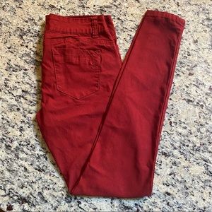 NWOT VIP Skinny Jeans Red